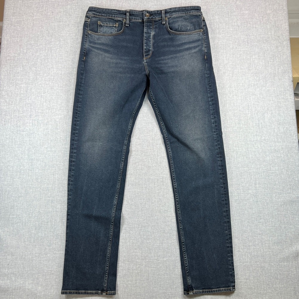 Rag & Bone Fit 2 Slim Mens Jeans Size 38x33 Scout Wash Denim‎ Cotton Blend Dark